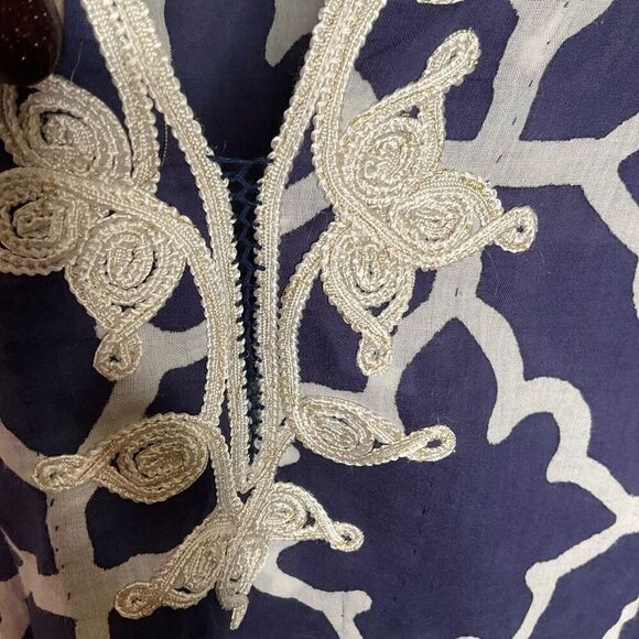 Roberta Roller Rabbit Meena Kurta Monaco Pool Cottontunic - Picture 4 of 9